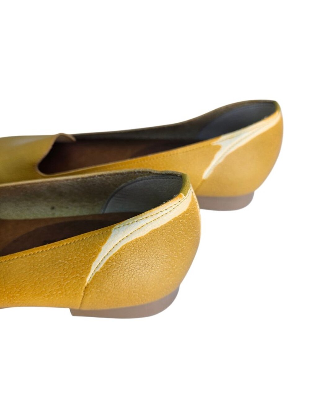maRe maRe Japan Shoes Mustard Yellow Leather Slip-On Loafer Flat Sz 6.5N - Picture 6 of 12